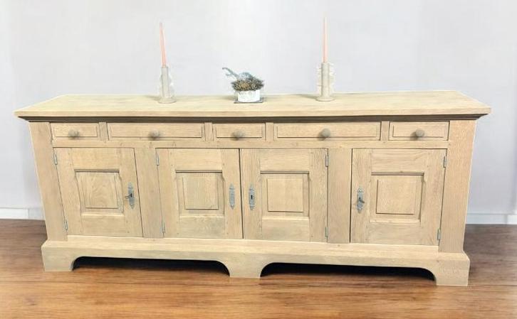 Massief eikenhouten dressoir — Zorgvuldig geaerogummeerd, Huis en Inrichting, Kasten | Dressoirs, Zo goed als nieuw, 200 cm of meer