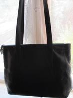 Grote zwarte lederen handtas , shopping bag , nieuwe staat, Ophalen of Verzenden, Nieuw, Zwart, Handtas