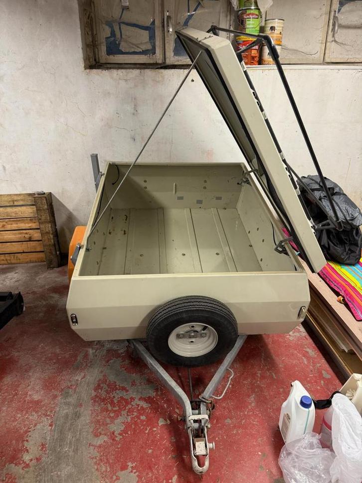 Retro aanhangwagen in originele perfecte staat, Autos : Divers, Remorques, Comme neuf, Enlèvement
