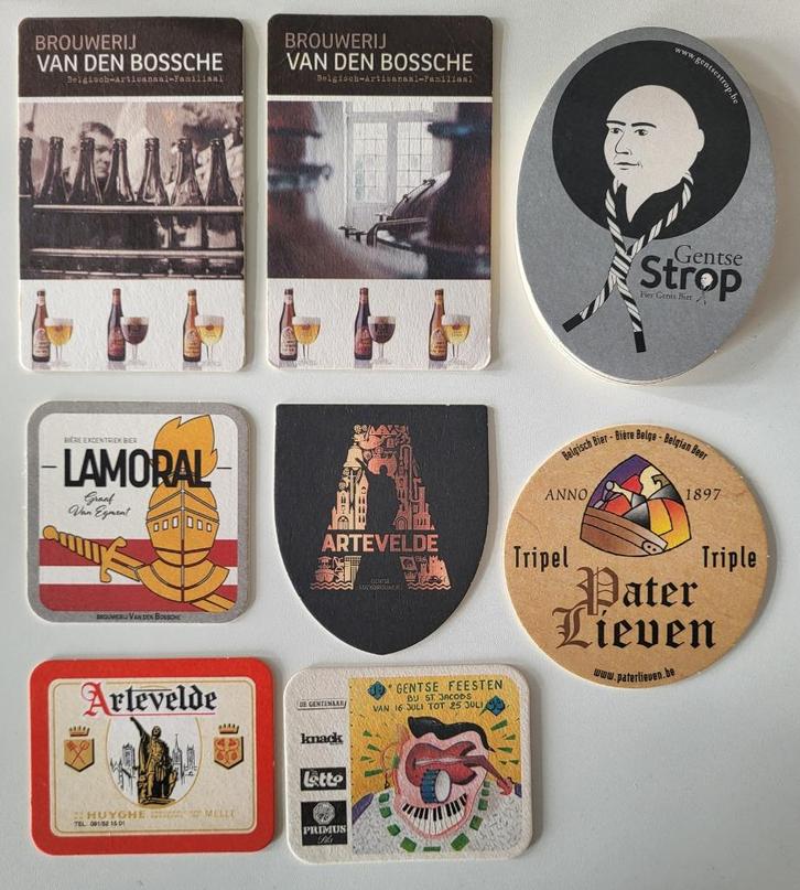 bierviltjes Gent artevelde gentse feesten strop Pater lieven, Verzamelen, Biermerken, Zo goed als nieuw, Viltje(s), Overige merken