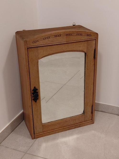 Oud eiken houten Frans apotheekkastje - medicijnkast, Antiek en Kunst, Curiosa en Brocante, Ophalen of Verzenden