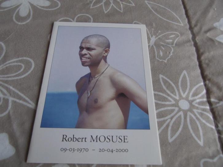 bidprentje Robert Mosuse (Belgisch zanger), Verzamelen, Bidprentjes en Rouwkaarten, Bidprentje, Ophalen of Verzenden