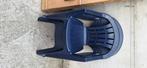 Blauwe plastic stoelen, Tuin en Terras, Ophalen, Gebruikt, Plastic, Stapelbaar
