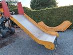 Glijbaan hout /inox, Kinderen en Baby's, Speelgoed | Buiten | Speeltoestellen, Ophalen, Zo goed als nieuw, Glijbaan