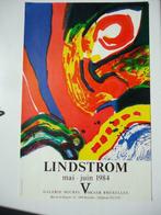 1984 LINDSTRÖM Affiche Lithografie expo VOKAER BXL COBRA, Antiek en Kunst, Ophalen of Verzenden