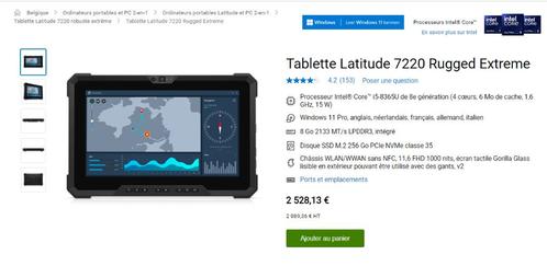Latitude 7220 robuste extreme tablet + clavier + 5 G nieuw, Computers en Software, Windows Tablets, Nieuw, Wi-Fi en Mobiel internet