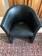 Zwart zeteltje, Huis en Inrichting, Fauteuils, Ophalen, Gebruikt, Leer, Modern