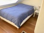 boxspring, Ophalen, Wit, 140 cm, Zo goed als nieuw