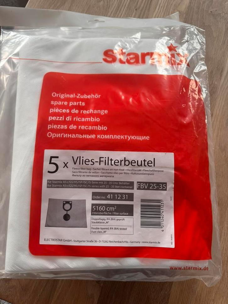 Starmix vliesfilterzakken, nieuw!, Doe-het-zelf en Bouw, Reinigingsmachines, Nieuw, Ophalen