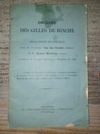 binche, origine des gilles de binche brochure 1900, Ophalen of Verzenden