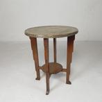 Art Deco tafeltje met messing blad, Amsterdamse school, Antiek en Kunst, Ophalen of Verzenden