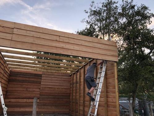 schaaldelen, schorsplanken, Doe-het-zelf en Bouw, Hout en Planken, Ophalen of Verzenden
