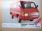 Spaanse folder NISSAn Trade bestelwagen, Spaans, 1989, Livres, Autos | Brochures & Magazines, Nissan, Envoi