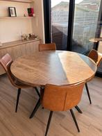 Eettafel + 4 stoelen, Maison & Meubles, Tables | Tables à manger, Enlèvement, Comme neuf