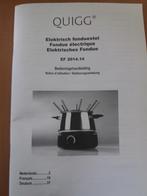 QUIGG Elektrisch Fonduestel NIEUW IN VERPAKKING, Ophalen, Nieuw, Elektrisch, Fondueset