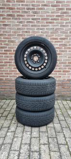 Winterbanden met velgen - 205/55 R16 (tweedehands) - 16", Auto-onderdelen, Banden en Velgen, Ophalen, Gebruikt, 16 inch, Banden en Velgen