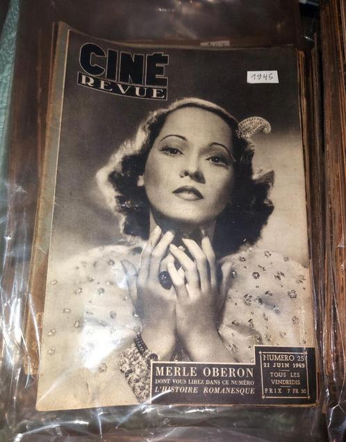 Ciné Revue - Lot van 17 N° Jaar 1945, Verzamelen, Tijdschriften, Kranten en Knipsels, Tijdschrift, 1940 tot 1960, Ophalen of Verzenden