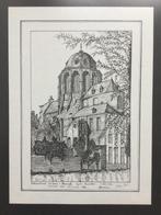 Pentekening Mechelen Onze-Lieve-Vrouw-van-Hanswijkbasiliek, Antiek en Kunst, Kunst | Tekeningen en Fotografie, Ophalen