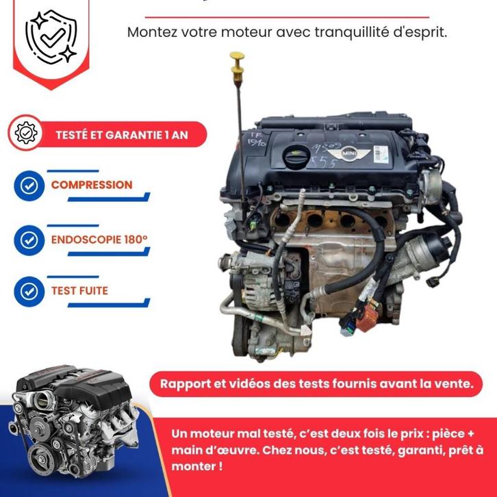 Mini Cooper R55 R56 R56 R56 1.6 16V 120CV N12B16A-motor, Auto-onderdelen, Motor en Toebehoren, Mini, Nieuw, Ophalen of Verzenden