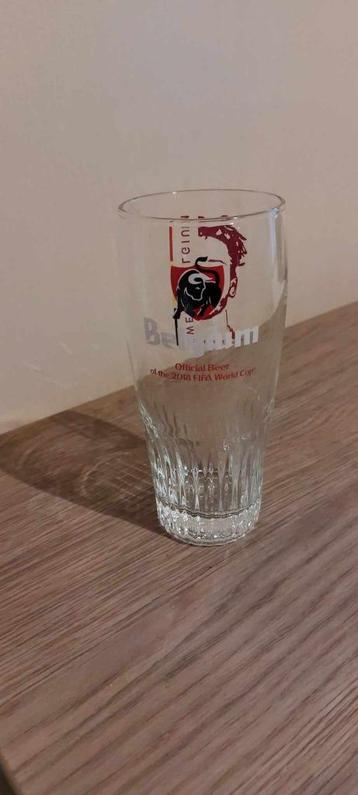 Bierglas/ Michy Batshuayi/WK 2018 / Rode Duivels, Ophalen of Verzenden, Zo goed als nieuw, Bierglas