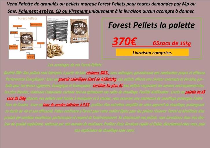 Paiement a la livraison Pellets 100% résineux sac de 15kg, Tuin en Terras, Brandhout, Overige houtsoorten, 6 m³ of meer, Verzenden