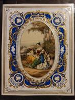 30x25 cm - Victoriaans tafereel, Antiek en Kunst, Ophalen of Verzenden