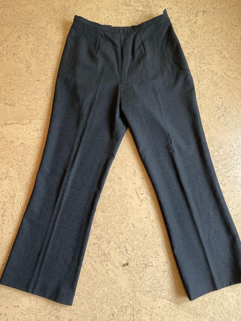 elegante lange broek - Anne Belin - 42 - antraciet, Kleding | Dames, Broeken en Pantalons, Zo goed als nieuw, Maat 42/44 (L), Zwart