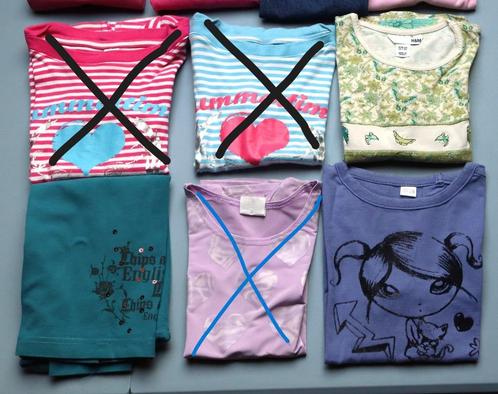 diverse T-shirts lange mouwen 122/128 (2,50euros/stuk), Kinderen en Baby's, Kinderkleding | Maat 122, Gebruikt, Meisje, Shirt of Longsleeve