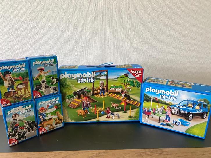 Playmobil pakket 12 - Honden 6145, 9278, 5209, 51, 5213, ..., Kinderen en Baby's, Speelgoed | Playmobil, Zo goed als nieuw, Complete set