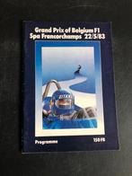 programme 1983 Grand Prix F1 Belgium Francorchamps Gitanes, Enlèvement ou Envoi