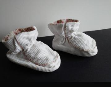 Slofjes pantoffels vr baby 0-12 mnd - off white wit - nieuw beschikbaar voor biedingen
