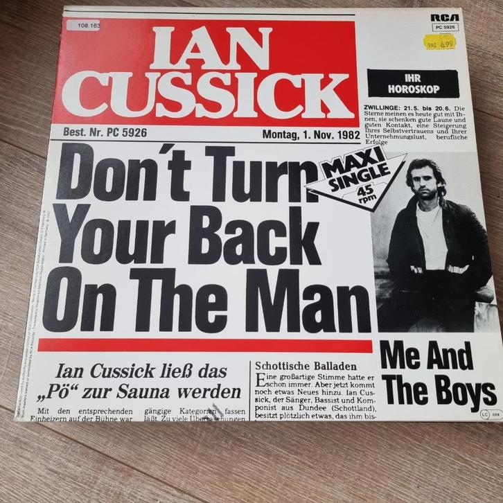 12" Ian Cussick – Don't Turn Your Back On The Man, Cd's en Dvd's, Vinyl Singles, Gebruikt, Maxi-single, Pop, 12 inch, Ophalen of Verzenden