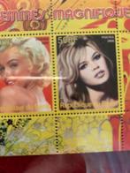 Timbres plaquettes neuves artistes Elvis Bardot Chaplin etc., Postzegels en Munten, Ophalen of Verzenden