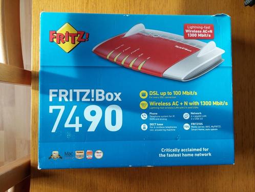 FritzBox 7490, Informatique & Logiciels, Routeurs & Modems, Comme neuf, Routeur avec modem, Enlèvement