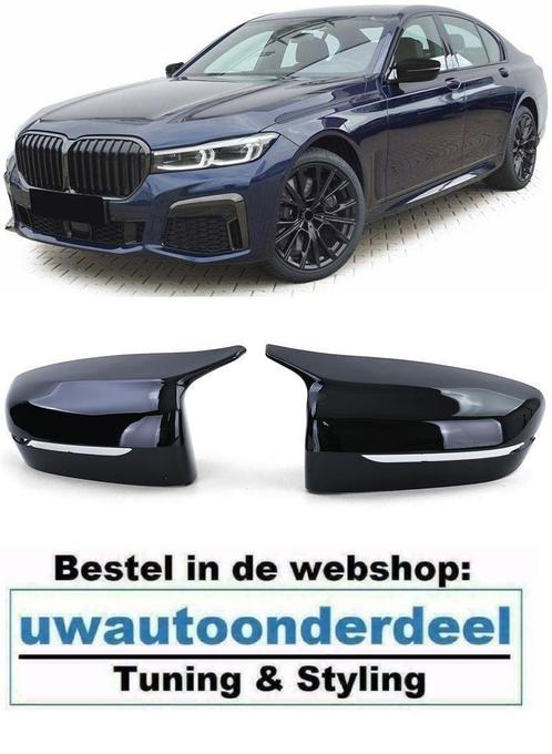 Zwart Spiegel Spiegelkappen Evo Look Voor Bmw 7 Serie G11 G1, Auto diversen, Tuning en Styling, Verzenden
