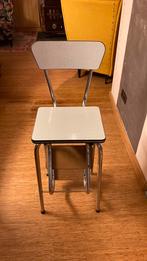 Stoel / trapladder wit, Huis en Inrichting, Stoelen, Ophalen, Gebruikt, Wit, Jaren 70