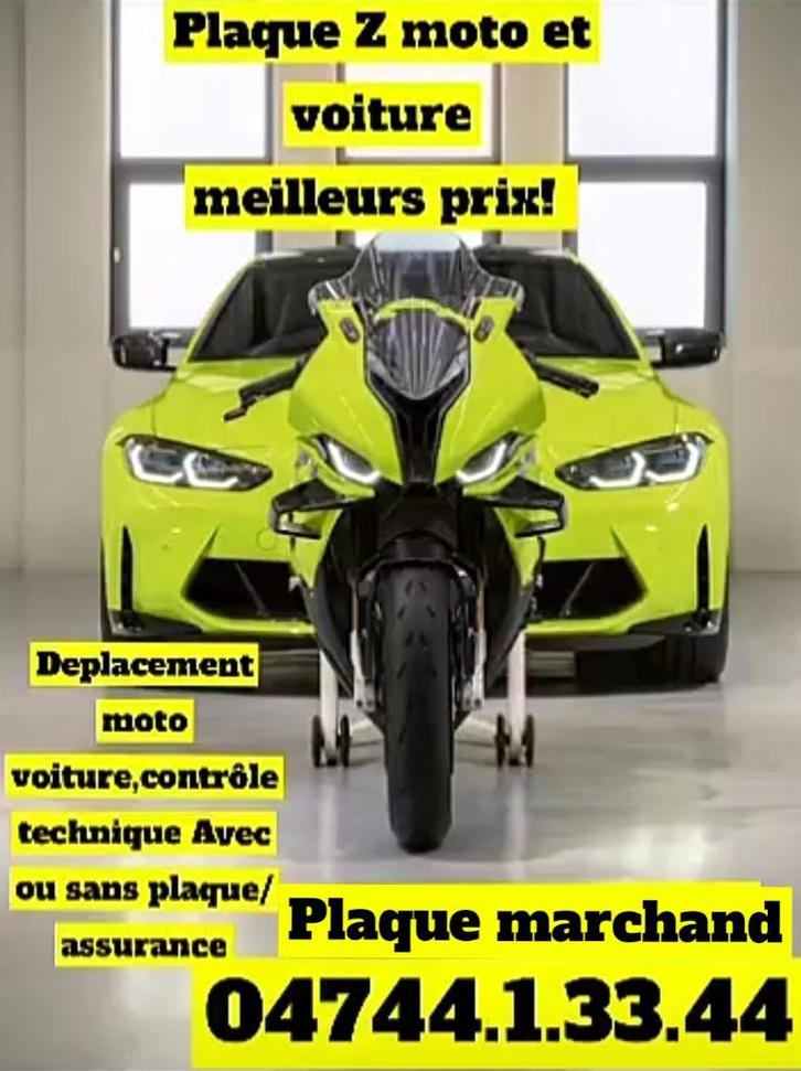 Plaque Z moto et voiture, transport, controle technique, liv, Motoren, Motoren | Yamaha, Particulier, Ophalen of Verzenden