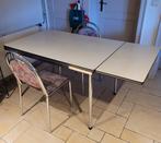 Tafel, uitschuifbaar,met 4 stoelen, Ophalen, Gebruikt