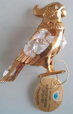 Superbes cristaux de perroquet plaqués or 24 carats., Envoi