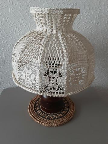 Tafellamp decoratief handwerk JAREN 70, Antiek en Kunst, Ophalen