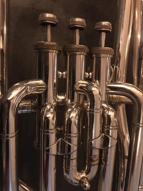 Willson bariton Model “Excelsior”,, Muziek en Instrumenten, Blaasinstrumenten | Tuba's, Gebruikt, Euphonium of Tenortuba, Met koffer of draagtas