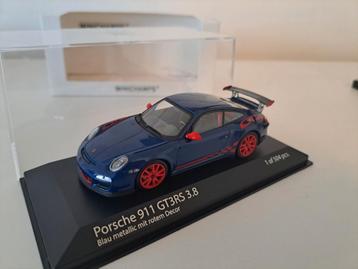 Porsche 911 997 GT3 RS Blue Minichamps 1/43 Nieuw beschikbaar voor biedingen