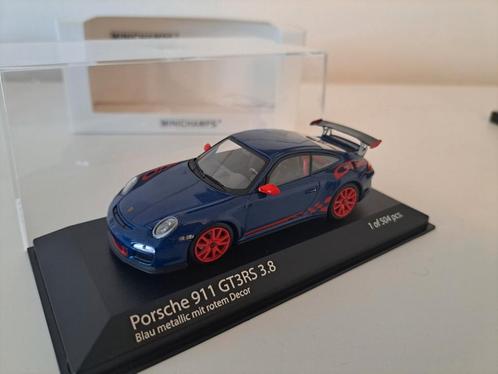 Porsche 911 997 GT3 RS Blue Minichamps 1/43 Nieuw, Hobby en Vrije tijd, Modelauto's | 1:43, Nieuw, Auto, MiniChamps, Ophalen of Verzenden