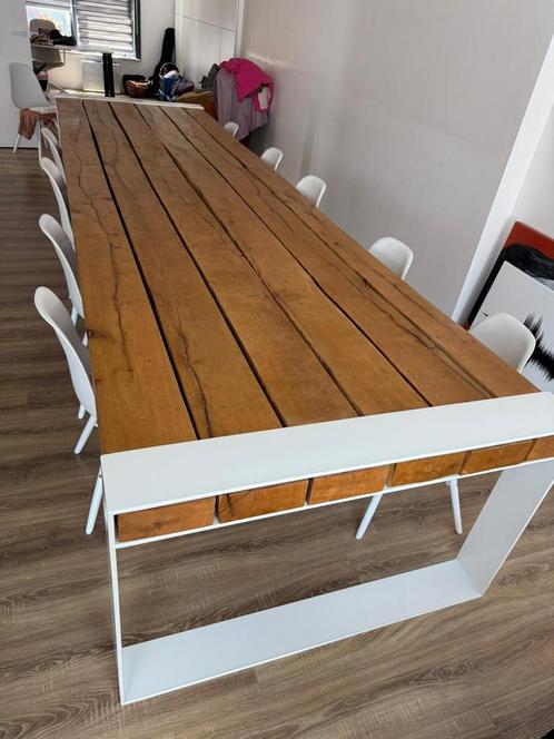 Eiken tafel, Huis en Inrichting, Tafels | Sidetables, Zo goed als nieuw, Ophalen