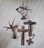 SETJE APPARTE ANTIEKE KRUISBEELDEN, Antiek en Kunst, Antiek | Religieuze voorwerpen, Ophalen
