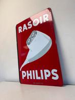 PHILIPS Rasioir emaille reclamebord, Verzamelen, Merken en Reclamevoorwerpen, Ophalen of Verzenden, Gebruikt, Reclamebord