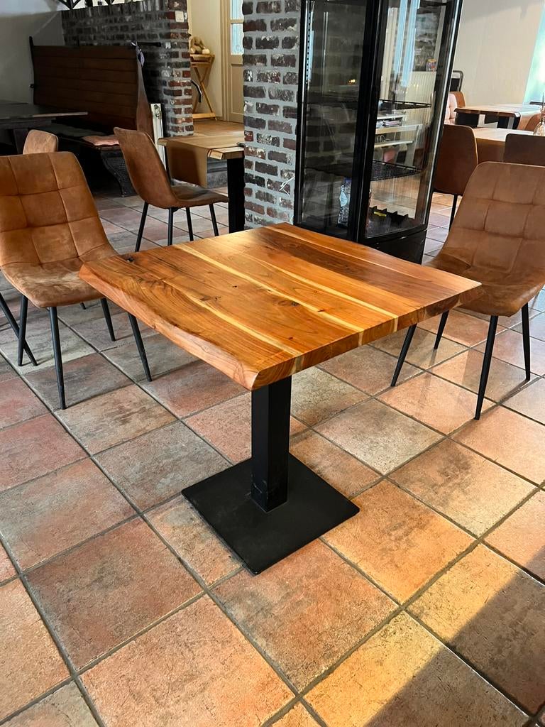 Complete Horeca Set: 12 Boomstamtafels + 42 Design Stoelen, Huis en Inrichting, Tafels | Statafels, Zo goed als nieuw, Ophalen