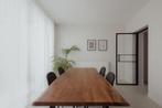 Massieve houten eettafel, Huis en Inrichting, Ophalen, Teakhout, Scandinavisch, 50 tot 100 cm