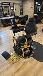 Barberchair gold retro barbierstoel kappersstoel herenstoel, Ophalen of Verzenden, Nieuw