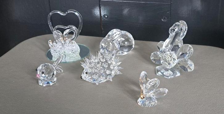 Petites figurines d'animaux en verre et cristal, Verzamelen, Beelden en Beeldjes, Zo goed als nieuw, Dier, Ophalen